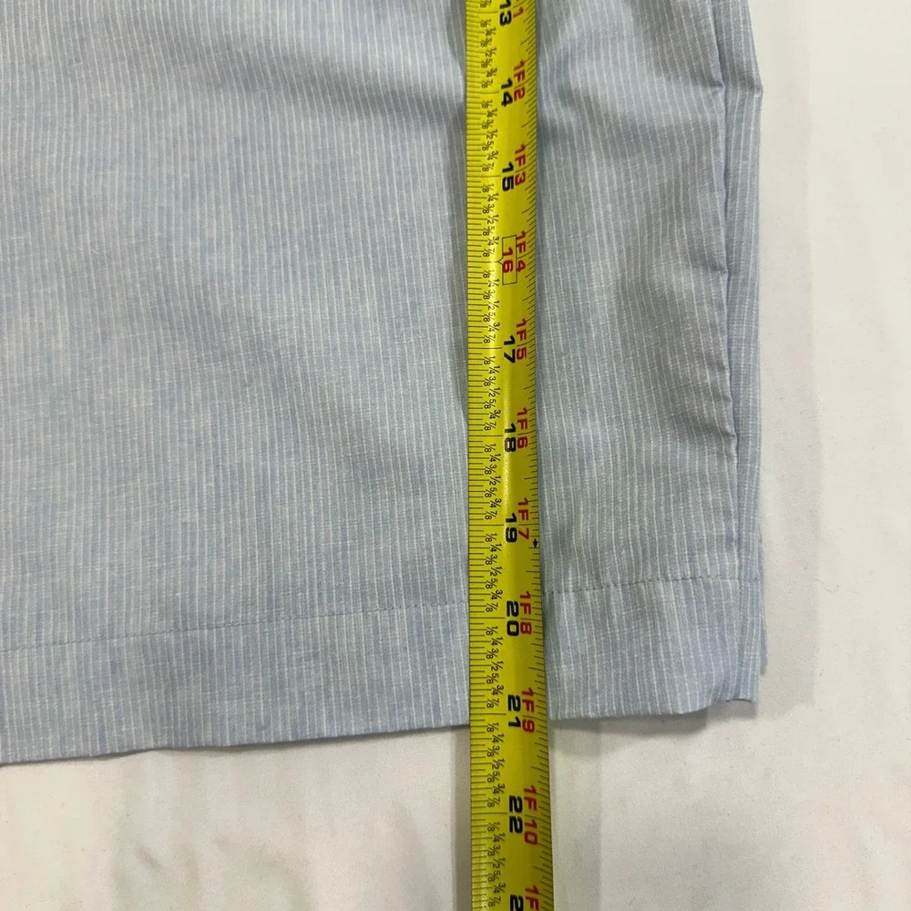 Greg Norman Pinstripe Golf Shorts Mens 38 Blue Performance Stretch‎ | Golfcore